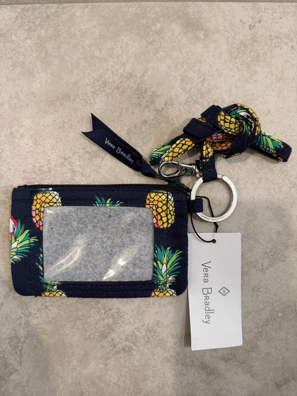 NWT Vera Bradley Toucan Party Zip ID & Lanyard - Retired Pattern